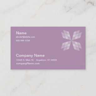 Bus. Kaart - Diamond Petals Pieced Work Visitekaartje