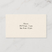 Bus. Kaart - dierenarts - kat Visitekaartje (Achterkant)