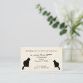 Bus. Kaart - dierenarts - kat Visitekaartje (Staand voorkant)