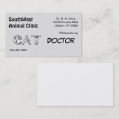 Bus. Kaart - Dierenarts Visitekaartje (Voorkant / Achterkant)