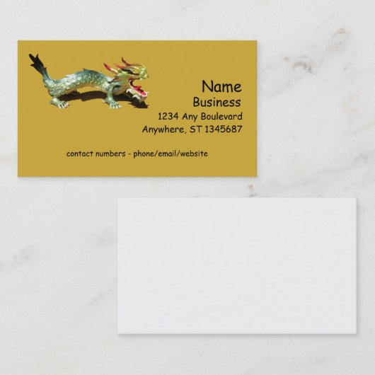 Bus. Kaart - Dragon Visitekaartje (Voorkant / Achterkant)