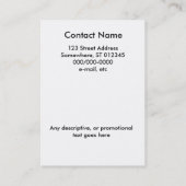 Bus. Kaart - Druivenwijn Visitekaartje (Achterkant)