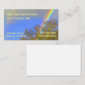 Bus. Kaart - Dubbele regenboog over Bomen Visitekaartje (Voorkant / Achterkant)