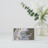  BUS. KAART/"ENGEL MET ROOS" MEMORIAL VISITEKAARTJE (Staand voorkant)