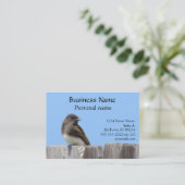 Bus. Kaart - Flycatcher op hek Visitekaartje (Staand voorkant)