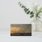 Bus. Kaart - Grass Silhouette Visitekaartje (Staand voorkant)