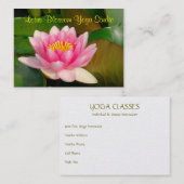  BUS.KAART/GROTE ROZE LOTUS BLOSSOM VISITEKAARTJE (Voorkant / Achterkant)