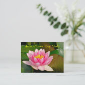  BUS.KAART/GROTE ROZE LOTUS BLOSSOM VISITEKAARTJE (Staand voorkant)