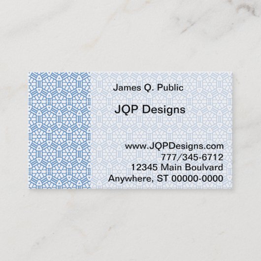 Bus. Kaart - Hexagon & Bars (v.2) Visitekaartje (Voorkant)