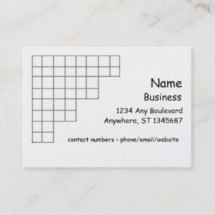 Bus. Kaart - hoekraster Visitekaartje