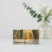 Bus. Kaart - Houten capsules Visitekaartje (Staand voorkant)