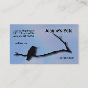 Bus. Kaart - Hummingbird Silhouette Visitekaartje