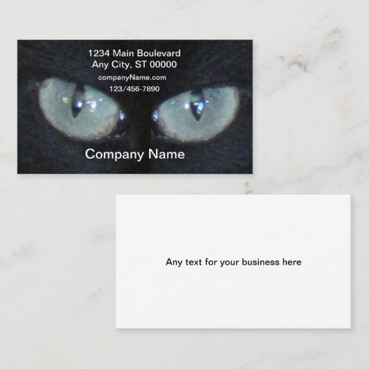 Bus. Kaart - Kat-ogen Visitekaartje (Voorkant / Achterkant)