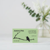 Bus. Kaart - Kolibrie op tak Visitekaartje (Staand voorkant)