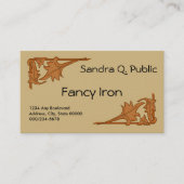 Bus. Kaart - Leafy Brackets Visitekaartje (Voorkant)