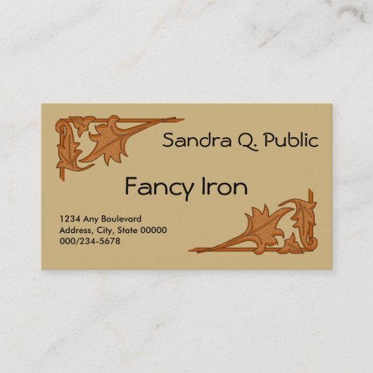 Bus. Kaart - Leafy Brackets Visitekaartje (Voorkant)