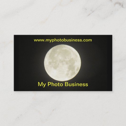 Bus. kaart - maan visitekaartje (Voorkant)