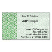 Bus. Kaart (mag) - Green Hexagon Pattern Business Visitekaartje Magneet (Voorkant)