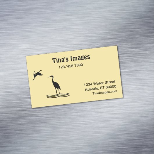 Bus. Kaart (mag) - Shore Birds Visitekaartje Magneet (Voorbeeld)