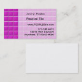 Bus. Kaart - Magenta mozaïekTegels Visitekaartje (Voorkant / Achterkant)