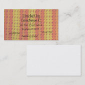 Bus. Kaart - Oranje en geel haakje Visitekaartje (Voorkant / Achterkant)