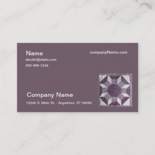 Bus. Kaart - Paars kantelpatroon Visitekaartje