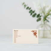 Bus. Kaart - Pine Kone met sneeuw Visitekaartje (Staand voorkant)