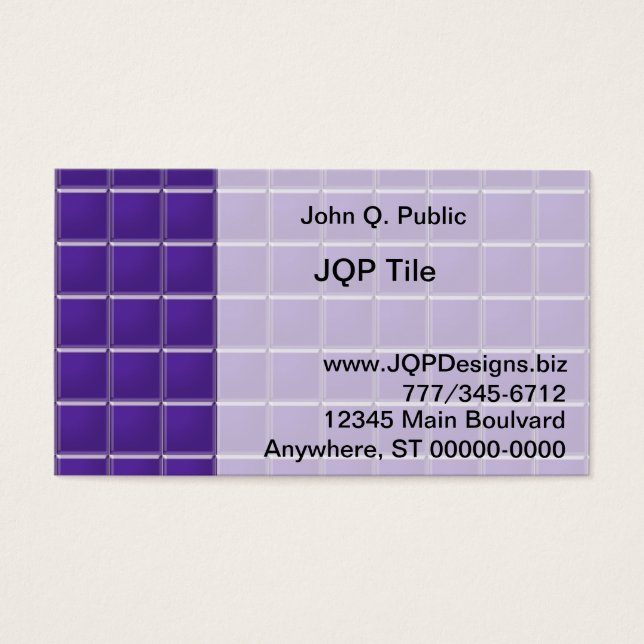 Bus. Kaart - Plum Mosaic Tegels (Voorkant)