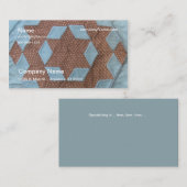 Bus. Kaart - Quiltpatroon Visitekaartje (Voorkant / Achterkant)