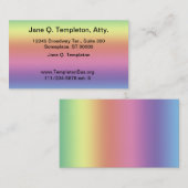 Bus. Kaart - Regenboogachtergrond Visitekaartje (Voorkant / Achterkant)
