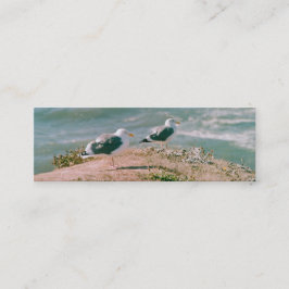 Bus. Kaart - Seagulls op Cliff Mini Visitekaartje