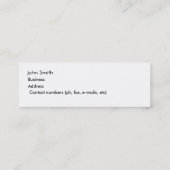 Bus. Kaart - Seagulls op Cliff Mini Visitekaartje (Achterkant)