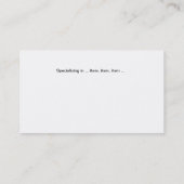 Bus. Kaart - Spoelen van garen Visitekaartje (Achterkant)