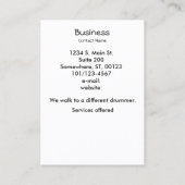 Bus. Kaart - Timpani Visitekaartje (Achterkant)