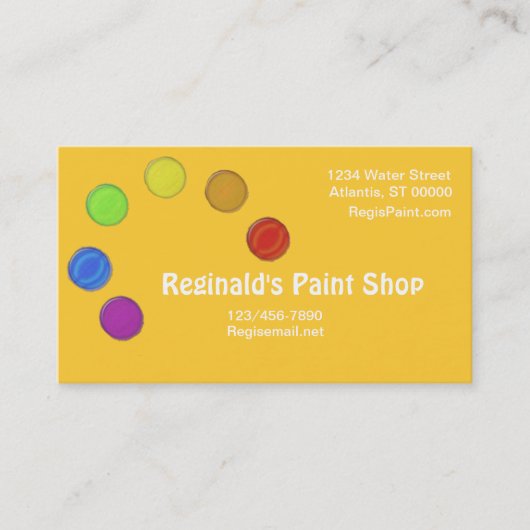 Bus. Kaart - verfpallet Visitekaartje (Voorkant)