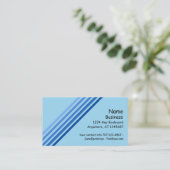 Bus. Kaart - Vijf diagonale blauwe lijnen Visitekaartje (Staand voorkant)