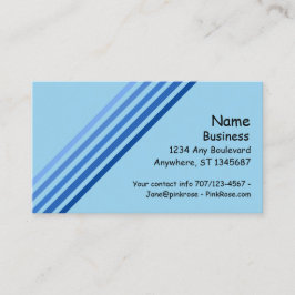 Bus. Kaart - Vijf diagonale blauwe lijnen Visitekaartje
