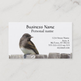 Bus. Kaart - Vogel op hek Visitekaartje