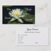 BUS.KAART/WITTE LOTUS BLOSSOM. VISITEKAARTJE (Voorkant / Achterkant)