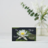 BUS.KAART/WITTE LOTUS BLOSSOM. VISITEKAARTJE (Staand voorkant)