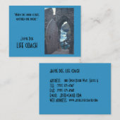  BUS.KAARTEN/ WANNEER EEN DEUR SLUIT ANOTH VISITEKAARTJE (Voorkant / Achterkant)