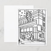 Bus kleurplaten kinder (Voorkant / Achterkant)