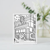 Bus kleurplaten kinder (Staand voorkant)