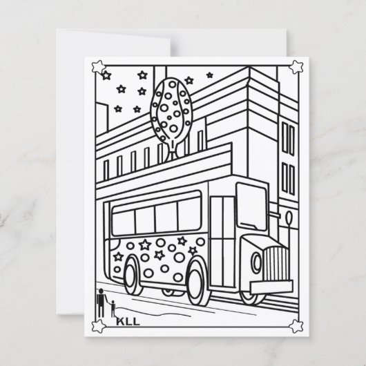 Bus kleurplaten kinder (Voorkant)