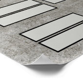 Bus Logo Grunge Cornhole Tournament Score Poster (Hoek)