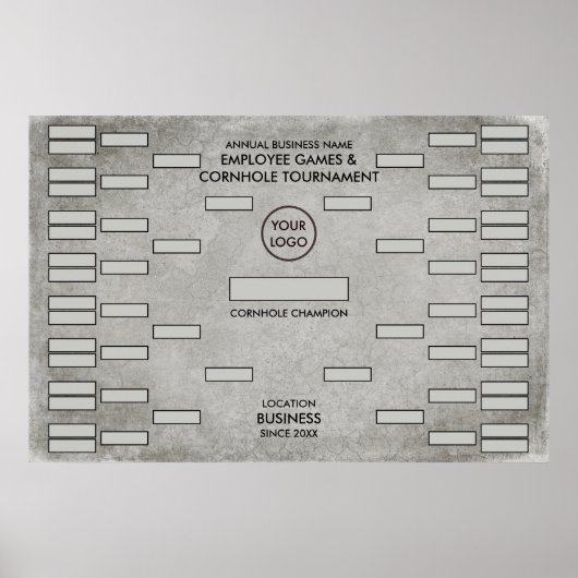 Bus Logo Grunge Cornhole Tournament Score Poster (Voorkant)