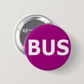 BUS logo - Violet Ronde Button 5,7 Cm (Voorkant /achterkant)