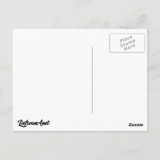  bus met baby briefkaart (Achterkant)