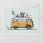  bus met baby briefkaart (Voorkant)