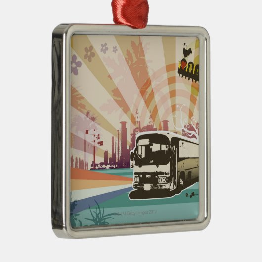 Bus Metalen Ornament (Rechts)